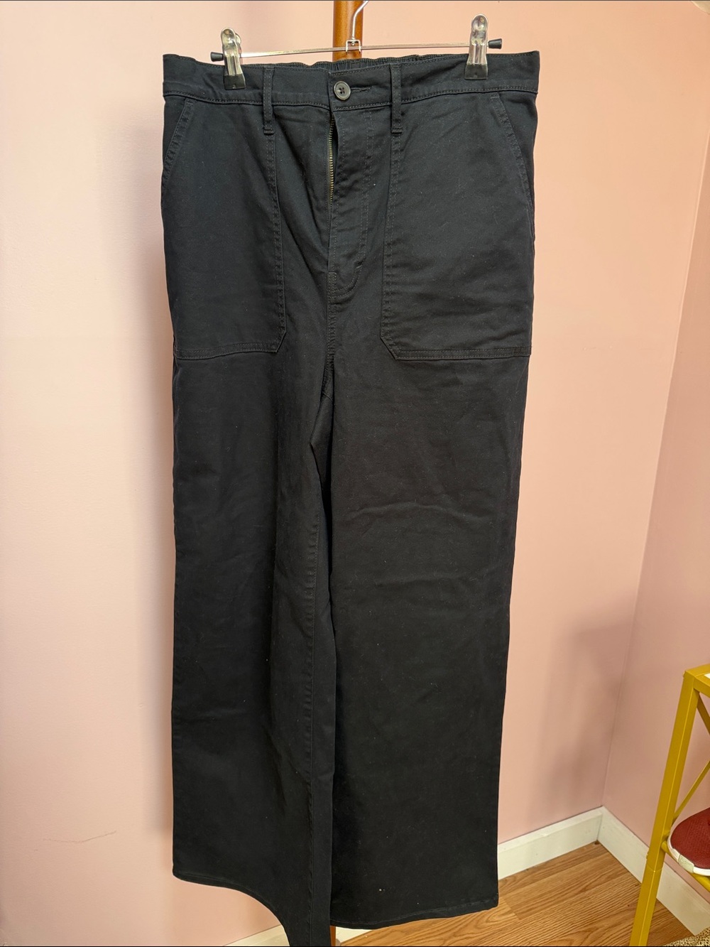 a.n.a Black Flare Wide-Leg Jeans